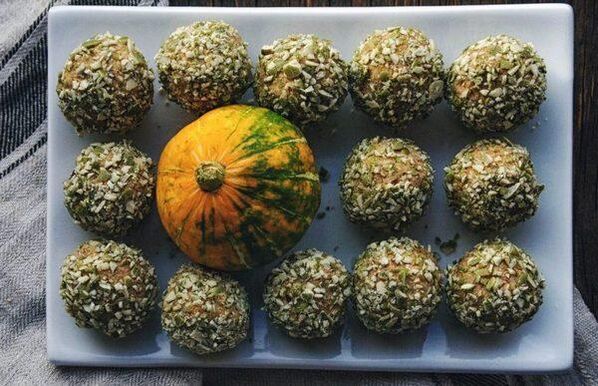 Greek balls made of pumpkin seeds from prostatitis